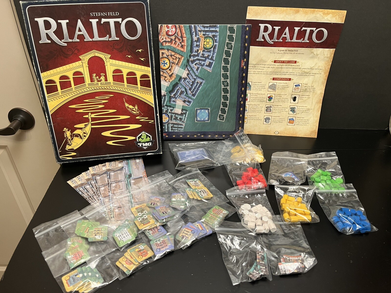 Rialto Stefan Feld Board Game 2013 100% Complete Venice Tactical City TMG
