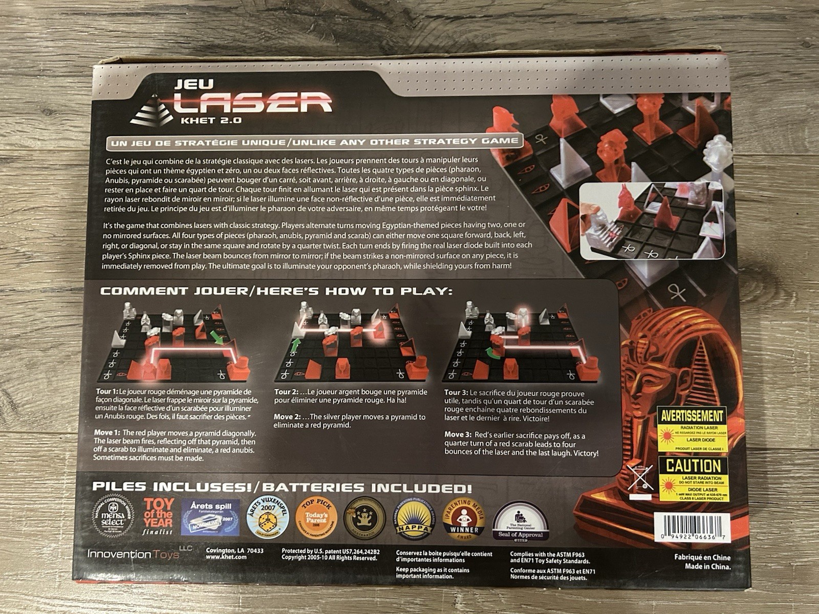 Laser Board Game Khet 2.0 Strategy Mensa Select Toy of the Year Complete
