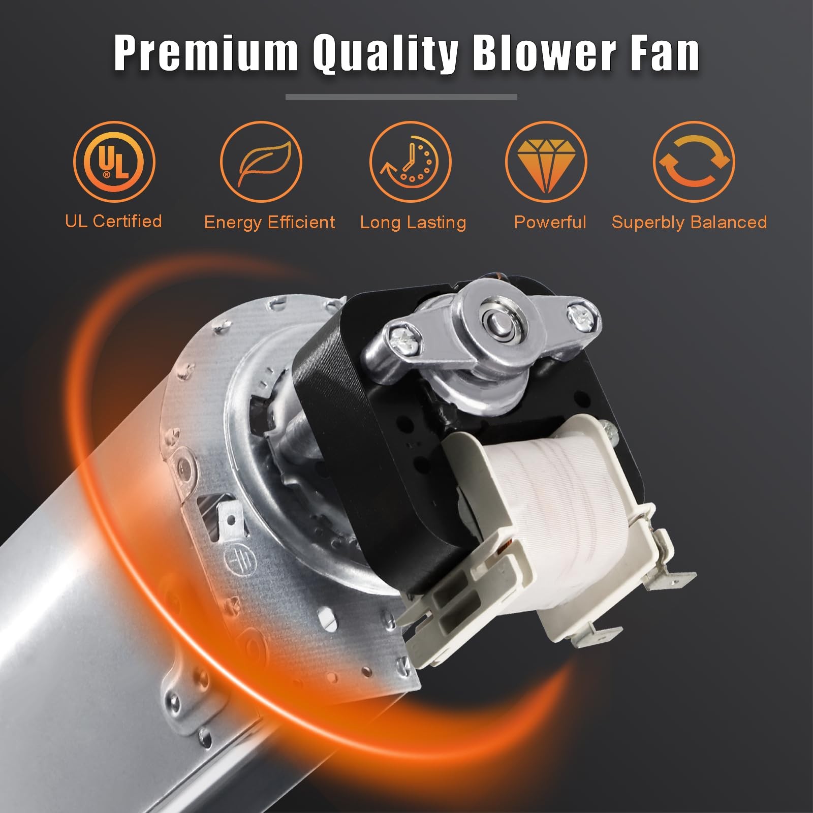 R7731 Fireplace Blower Fan for American Hearth, Empire, 10*5*3, Silvery