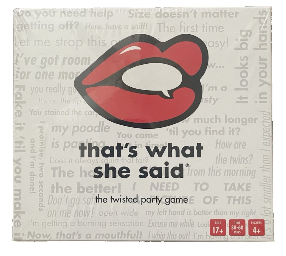 That’s What She Said Game -The Hilariously Twisted Party Game Adults Only Sealed