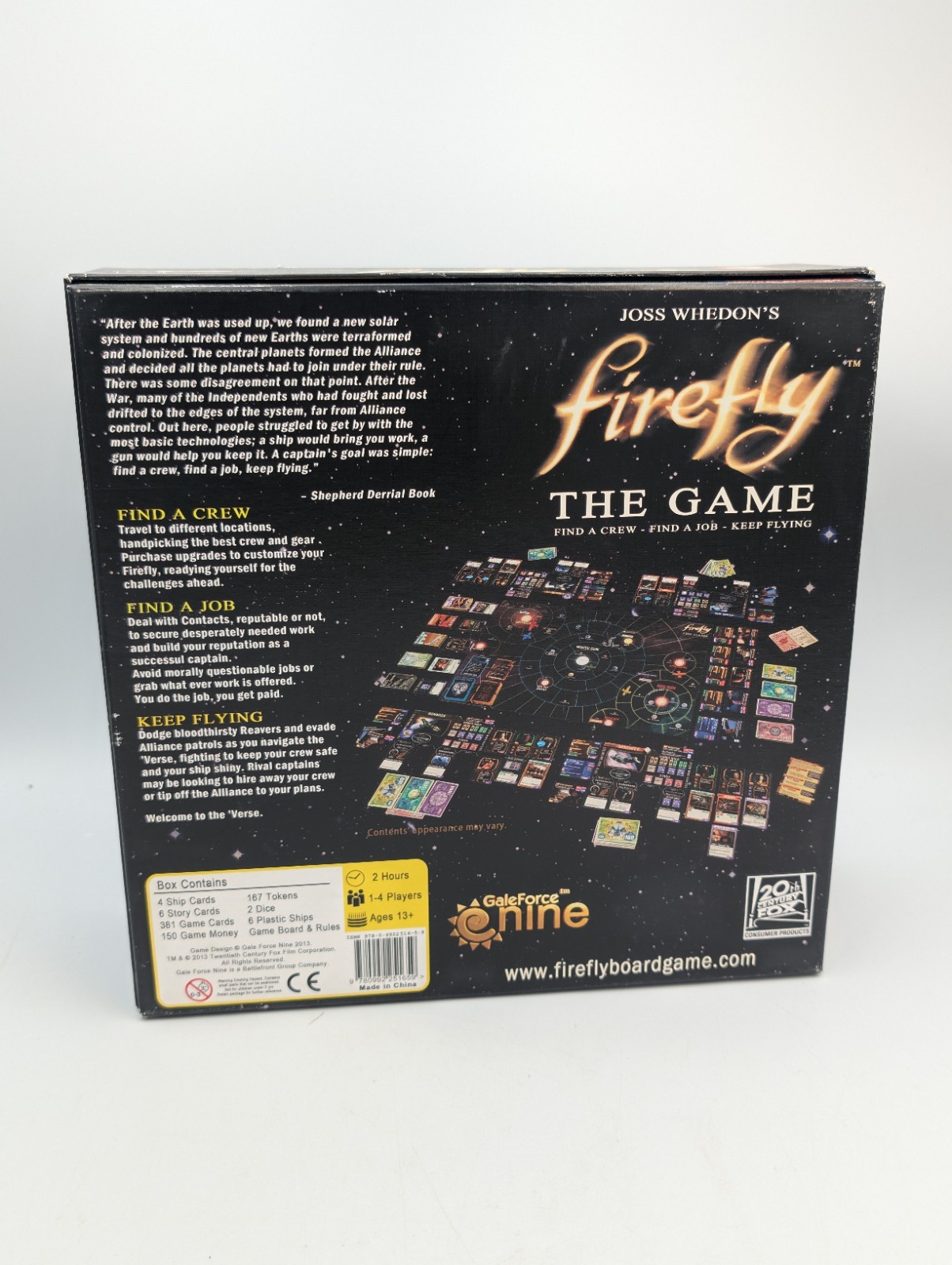 Firefly The Game Fantasy Board Game Joss Whedon 2013 Gale Force Nine COMPLETE