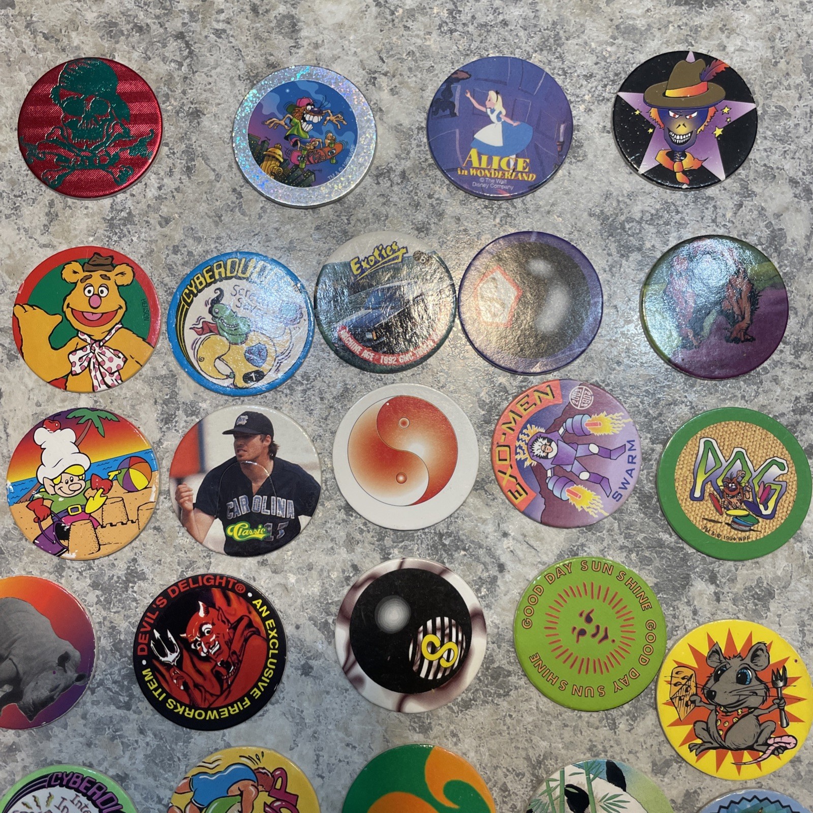 POGs Milk Caps Vintage Variety 1990s Miscellaneous Lot 35 paper
