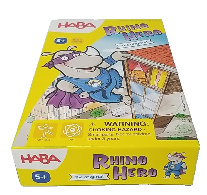 Complete – RHINO HERO The Original – Game by HABA 2-5 Players 3-D Stacking Game