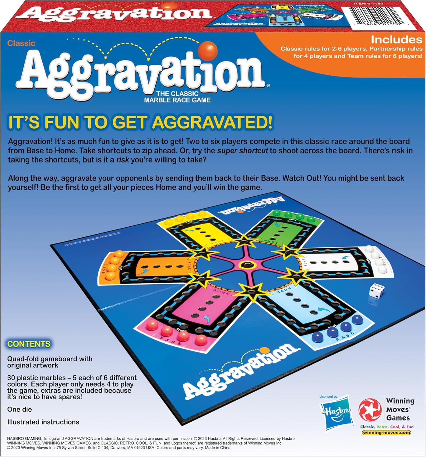 Aggravation with Retro Artwork by Games USA, the Classic Marble Race Game, Grea