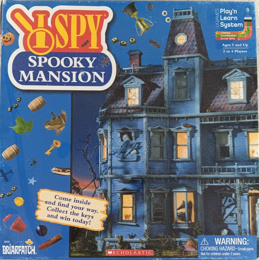 I Spy Spooky Mansion Board Game Briarpatch 2-4 players Ages 5 and up 2015.