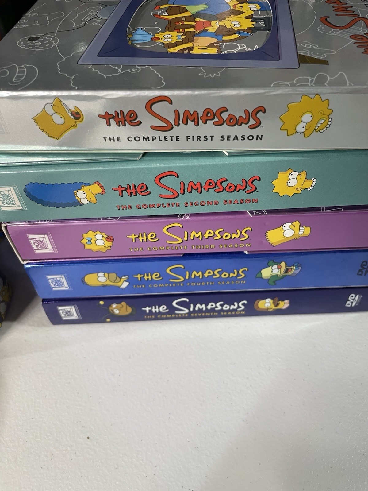 The Simpsons Collection Lot Empty Homer Tin Trivia Game Seasons 1-4 & 7th Series