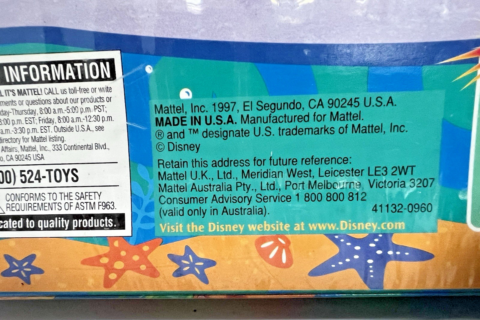 Disney The Little Mermaid Dream Come True Magical Transforming 3D Game 1997 NOS