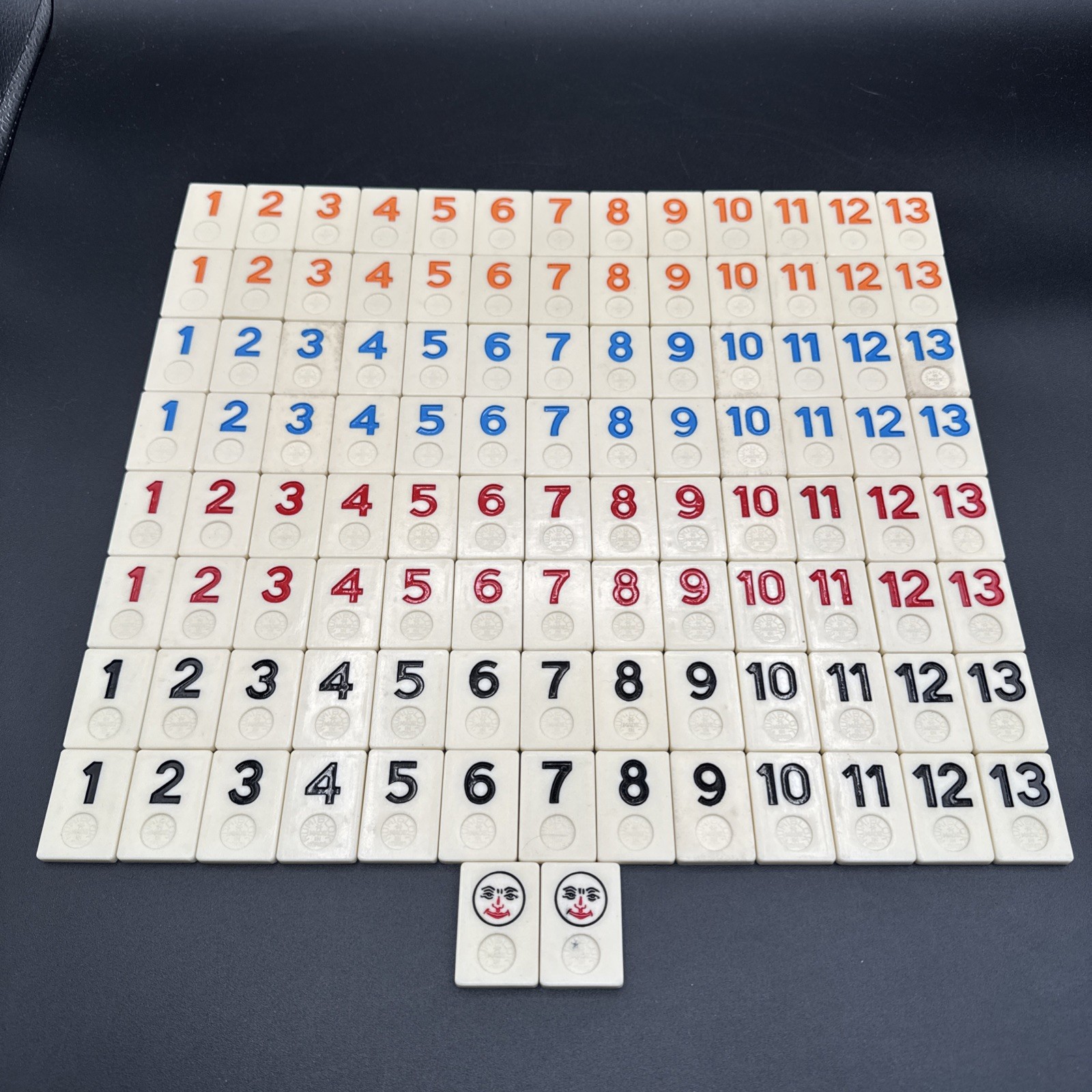 Vintage Rumi Blok Happy Face Game Rummikub Made in Korea