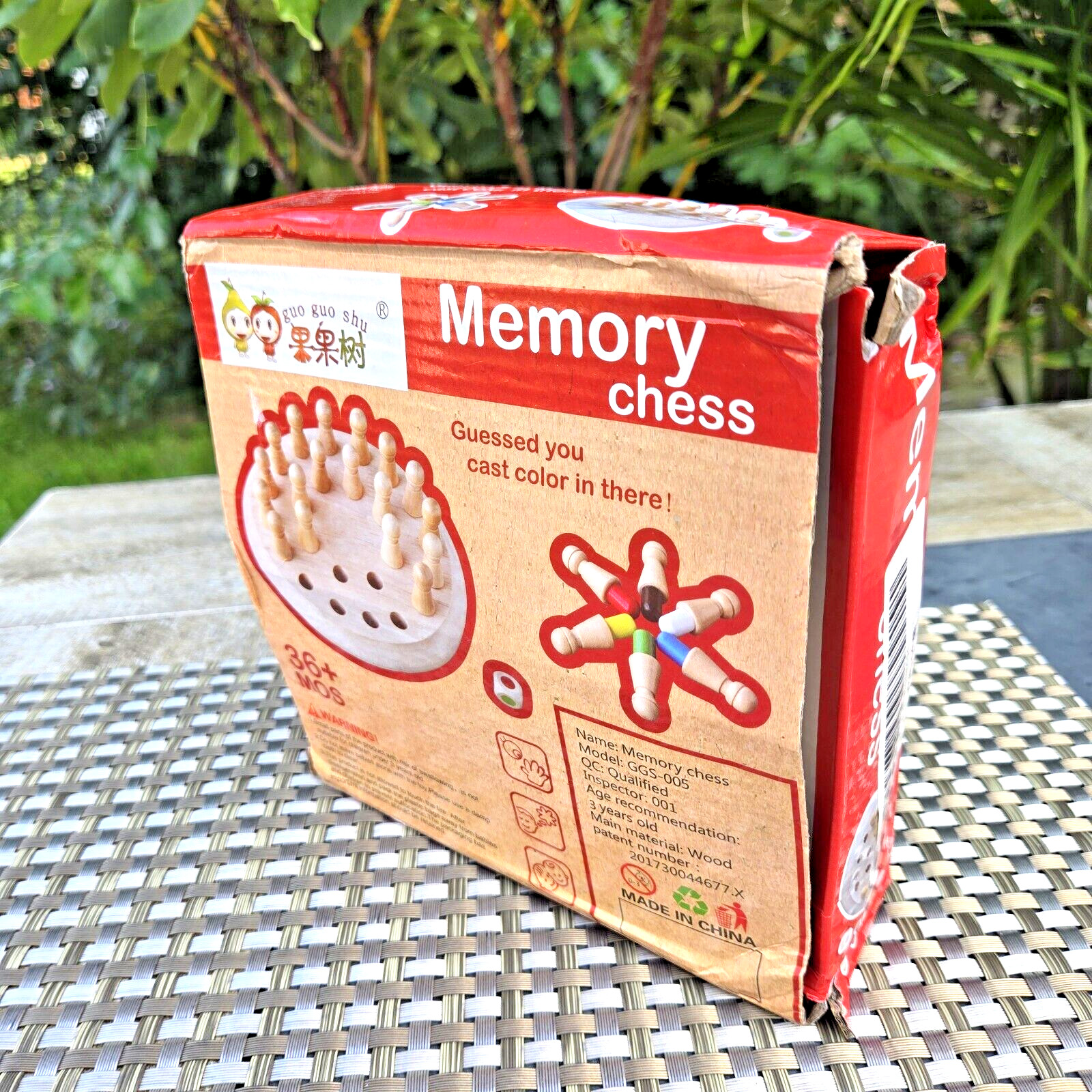 Wooden Memory Game Multi Player Family Match Kids Chess Board Guoguoshu EUC T