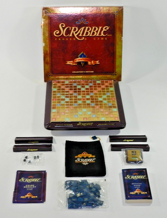 Scrabble 50th Anniversary Collectors Edition Crossword Board Game New