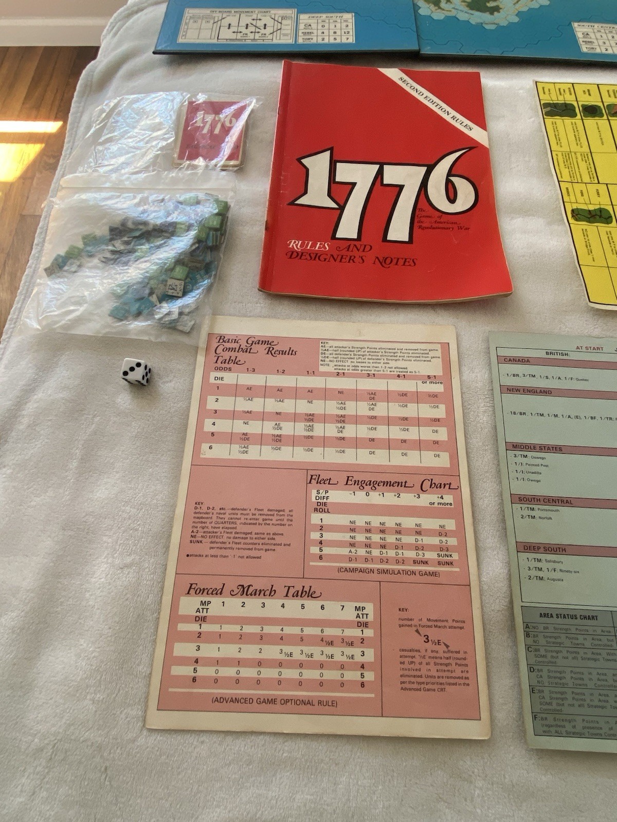 Vintage 1776 Board Game by Avalon Hill Bookshelf Game 1974 Complete