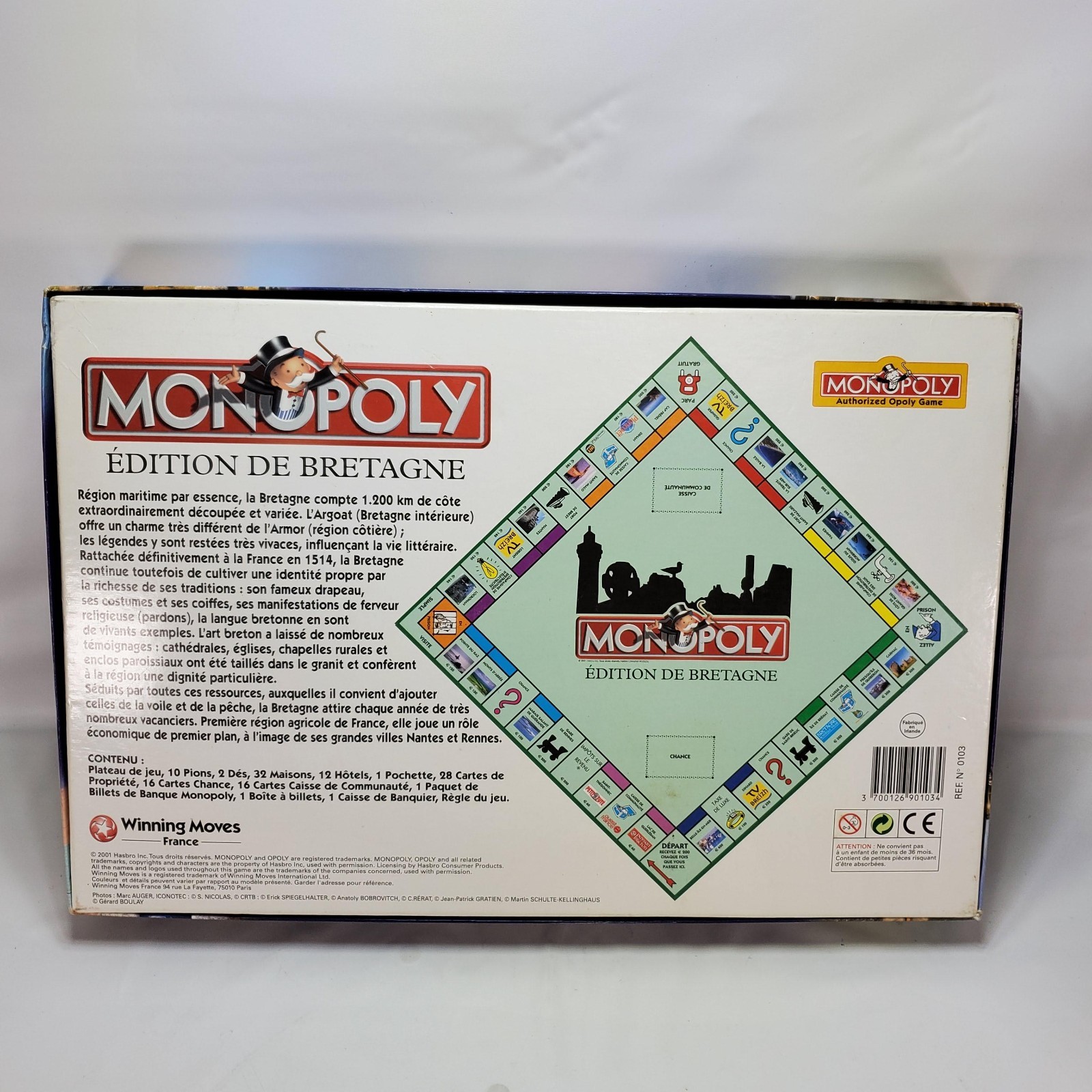 MONOPOLY BRETAGNE Edition France French International Complete Winning Moves