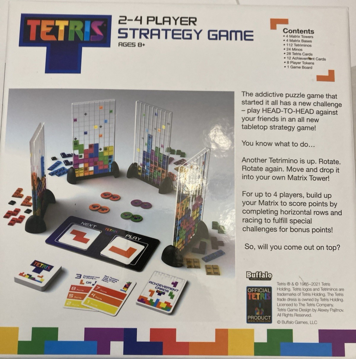 TETRIS Head-to-Head Strategy Family Board Game 2 to 4 Players, Ages 8+