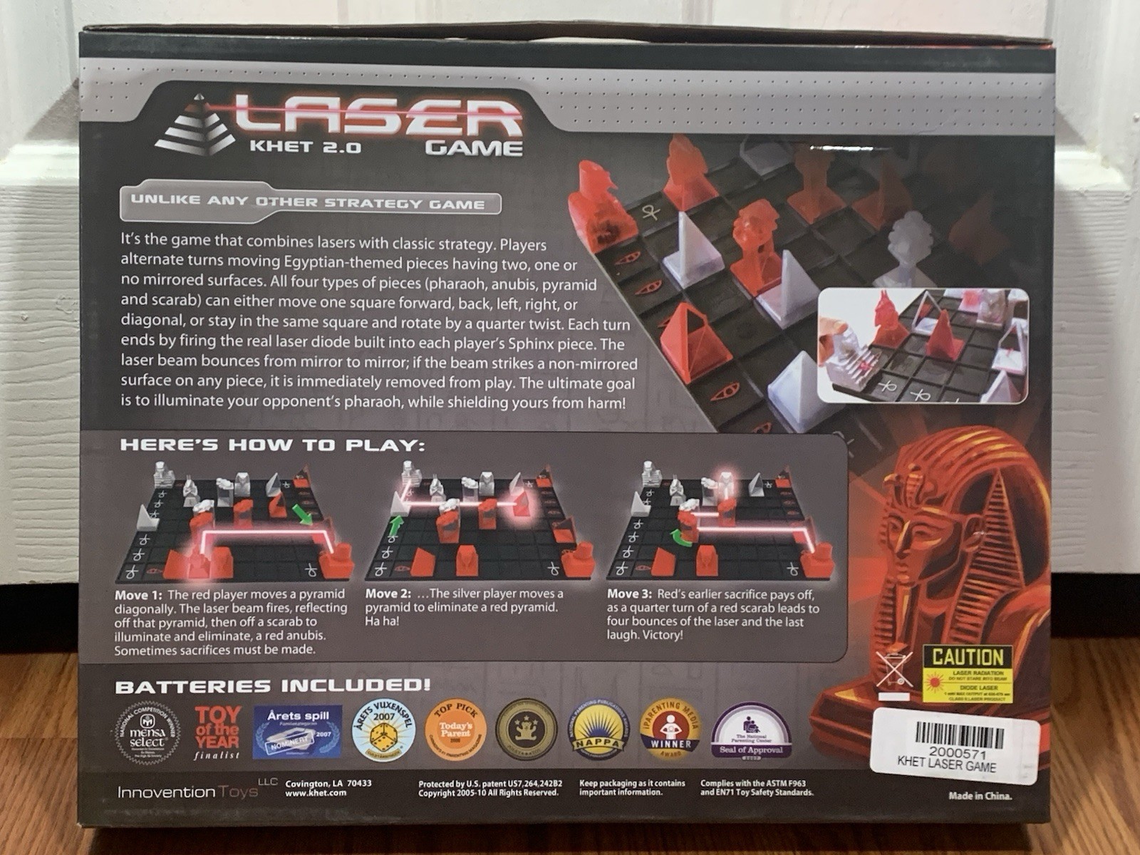 Laser Khet 2.0 Board Game Strategy Mensa ~ Tested With New Batteries!