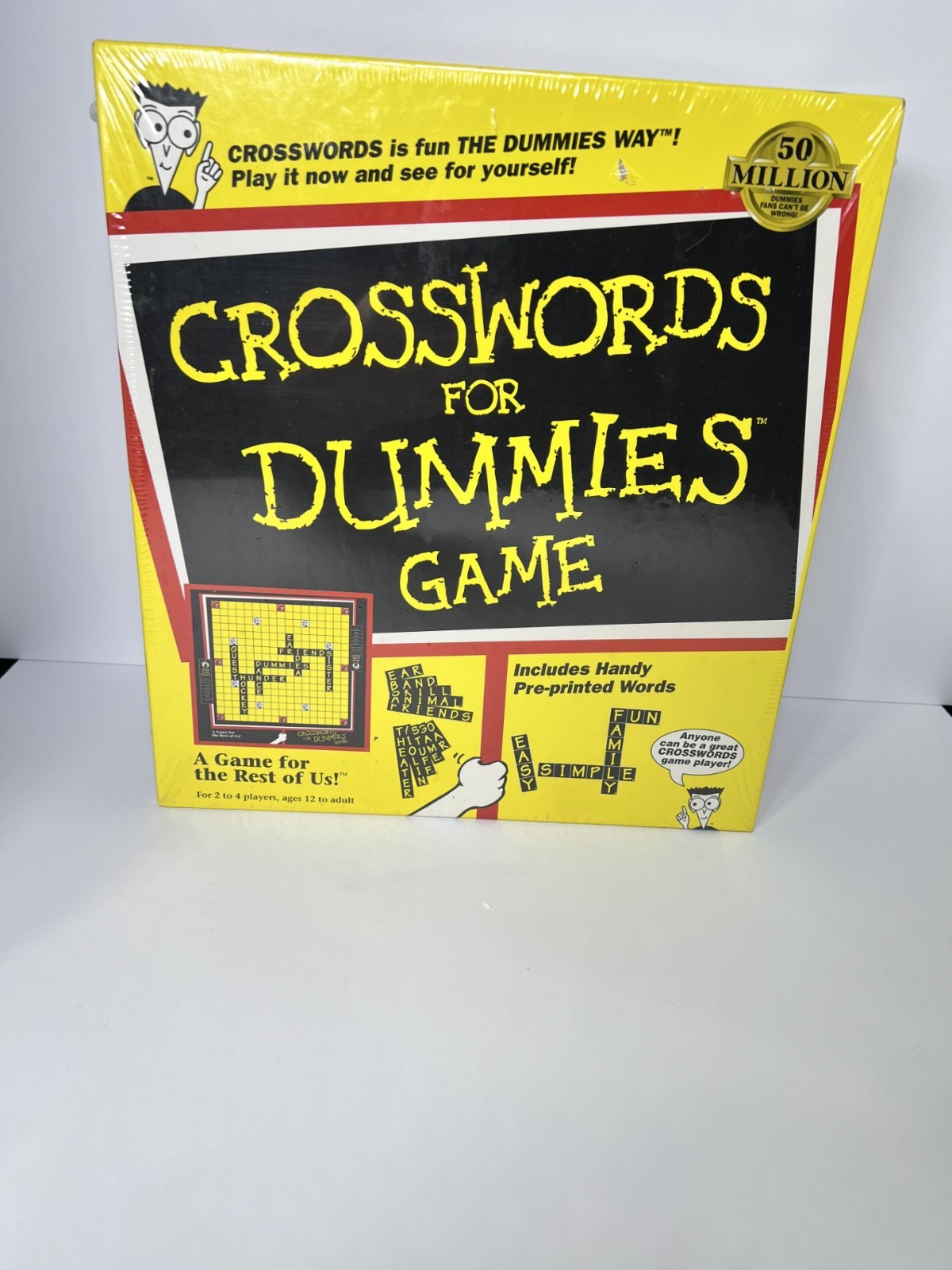 CROSSWORDS for Dummies Game NIB 2-4 Players Ages 12+ NEW Sealed Vintage 1998