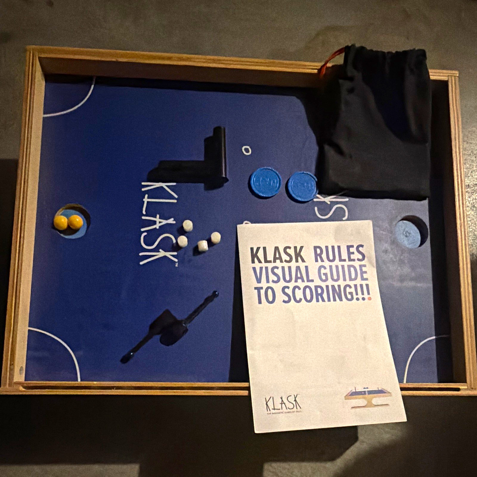 KLASK Magnetic Table Game Complete Set w/ Board Pieces Instructions, 2-Player 8+