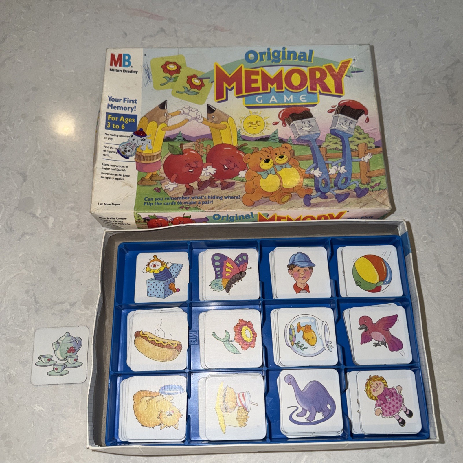 Milton Bradley the Original Memory Game 1994 Missing 1 Match Almost Complete