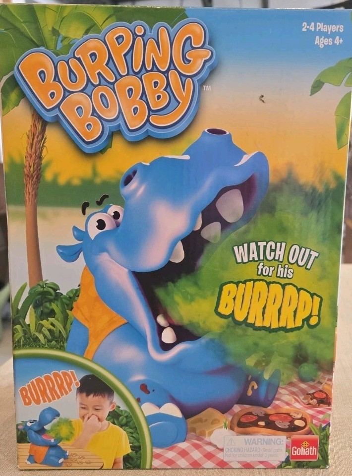 Burping Bobby Hippo Game by Goliath 2-4 Players, Ages 4+