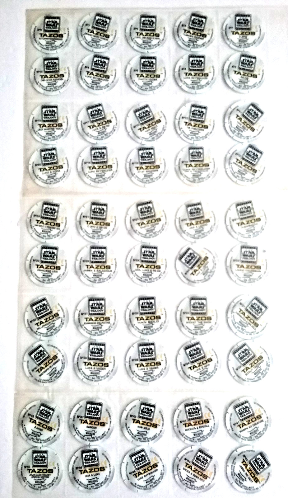 Star Wars Trilogy COMPLETE SET of 50 Walkers Tazos Pogs 1996