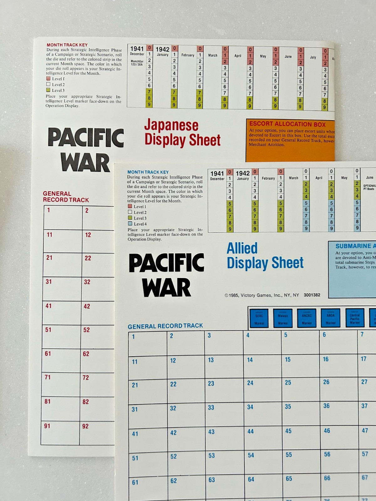 Pacific War The Struggle Against Japan 1941-1945 Victory Games Unpunched