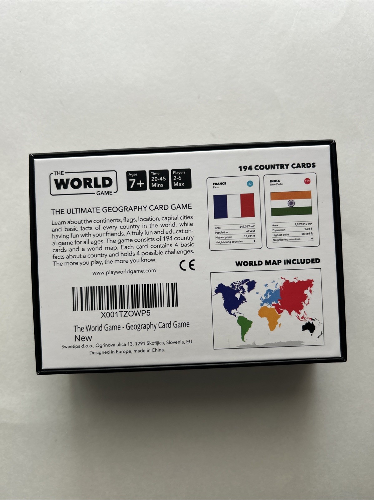 The World Game Ultimate Geography Card Game 194 Country Cards