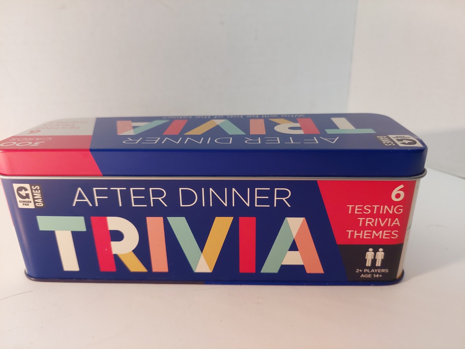 After Dinner Trivia Game 300 Cards 6 Testing Trivia Themes Ages 14+ New In Tin