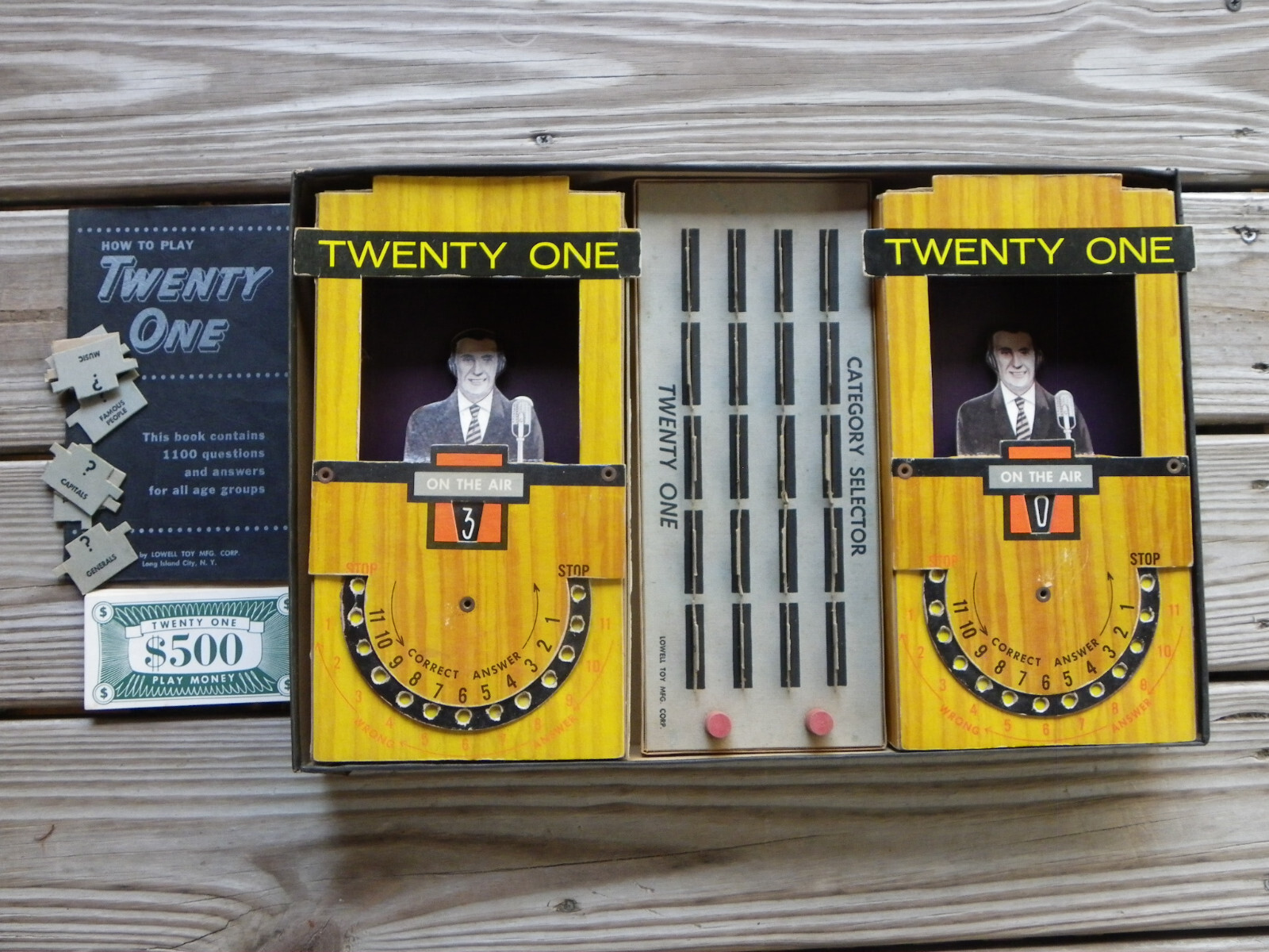 Vtg 1950s “Twenty One” TV Quiz Board Game-Lowell-Incomplete