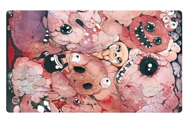 Peach Momoko 24″x14″ 2 Player Mat for BINDING OF ISAAC FOUR SOULS Playmat NEW