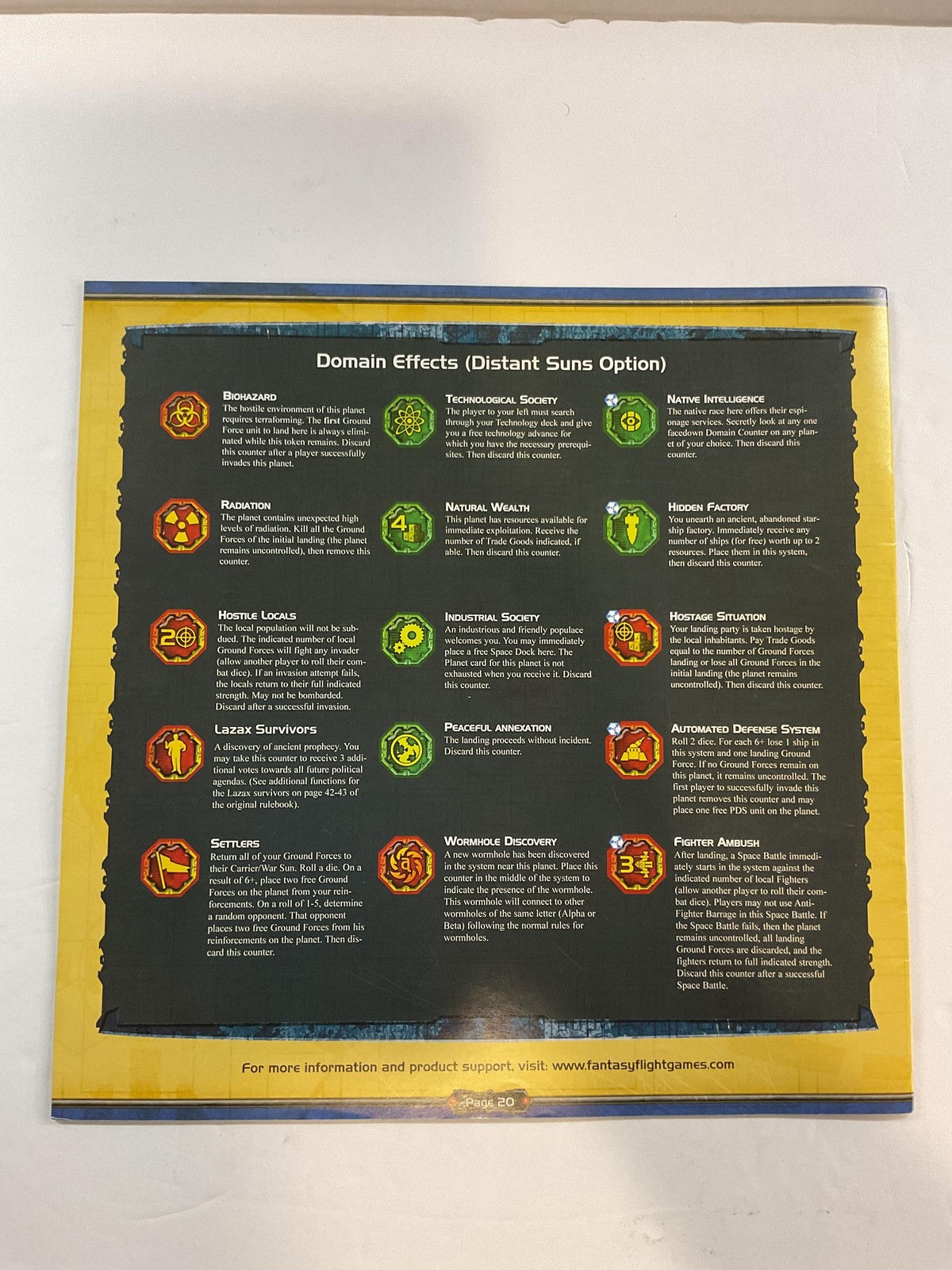 Fantasy Flight Games Twilight Imperium Shattered Empire Replacement Rulebook