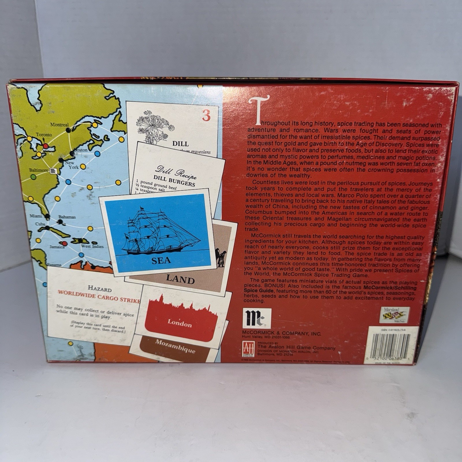 Avalon Hill 1988 – Spices of the World game – McCormick Company (UNCUT + UNP)