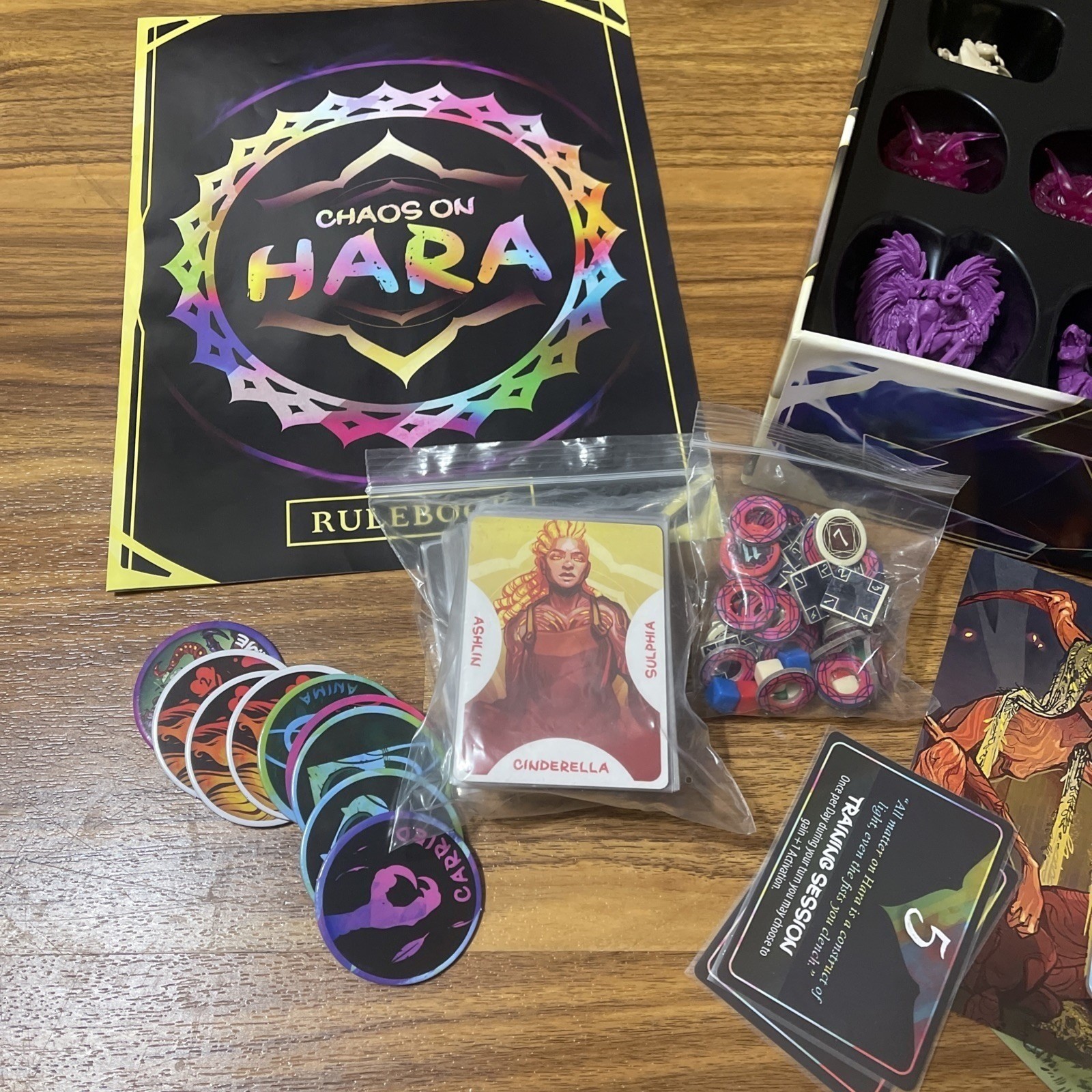 Champions of Hara- Chaos Of Hara- Ame Corrupted Afflicition Board Game Lot