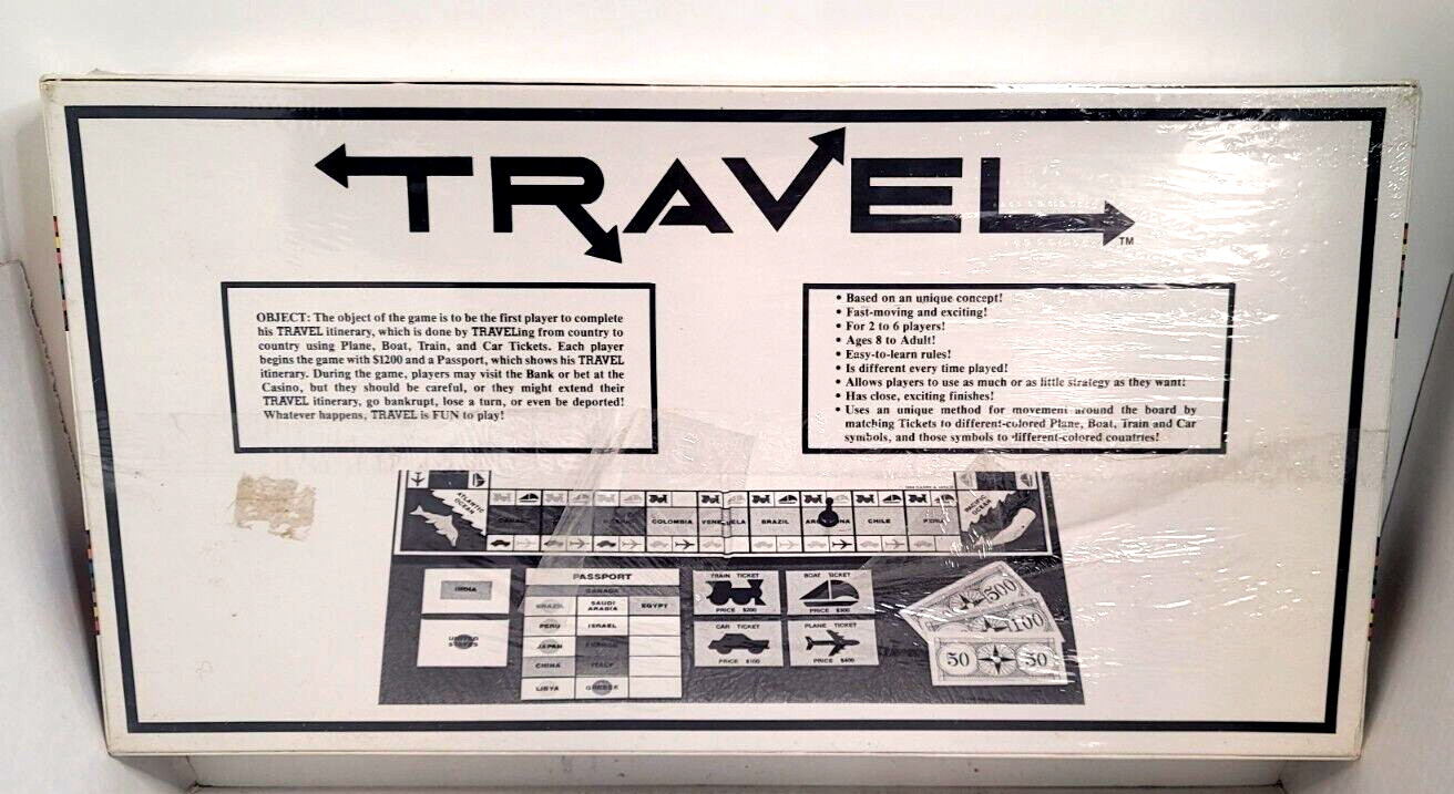 Vintage 1984 TGG The Games Guild Inc TRAVEL Board Game New Sealed Fast Shipping