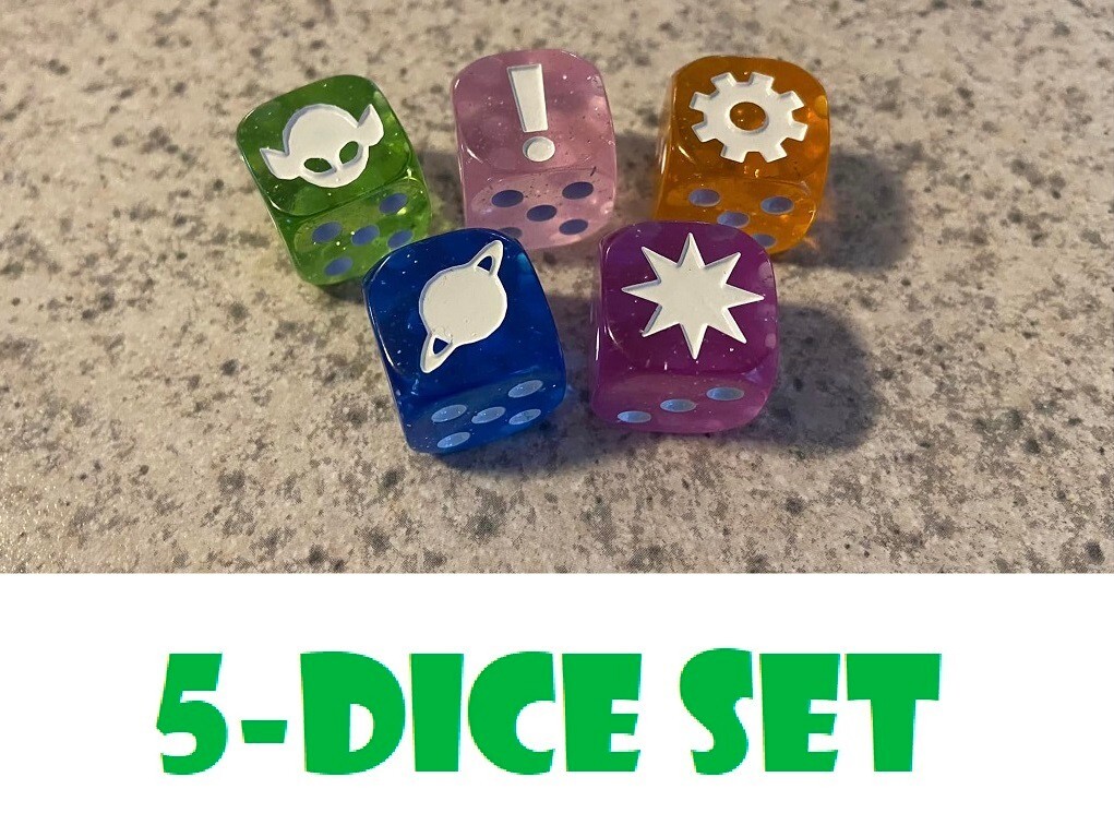Core Game/Beyond Mission to Planet Hexx 2 Pack – Game & Expansion + 5 Dice Set