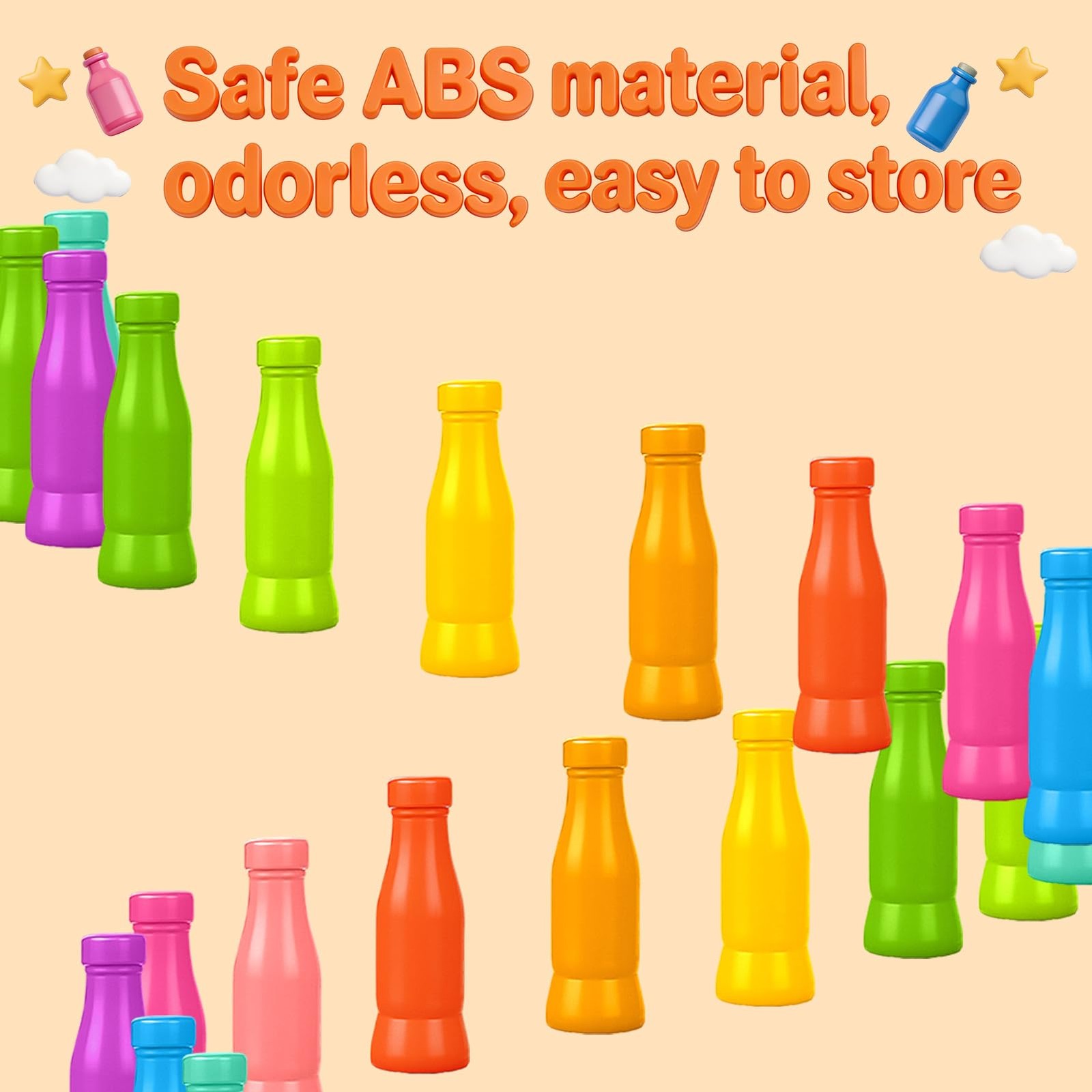 20pcs Bottle Color Match Game for Kids 8-12 | Family Memory & Logic Fun