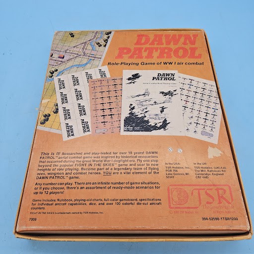 TSR Dawn Patrol Role Playing Game WW1 Air Combat Board Game Vintage- COMPLETE