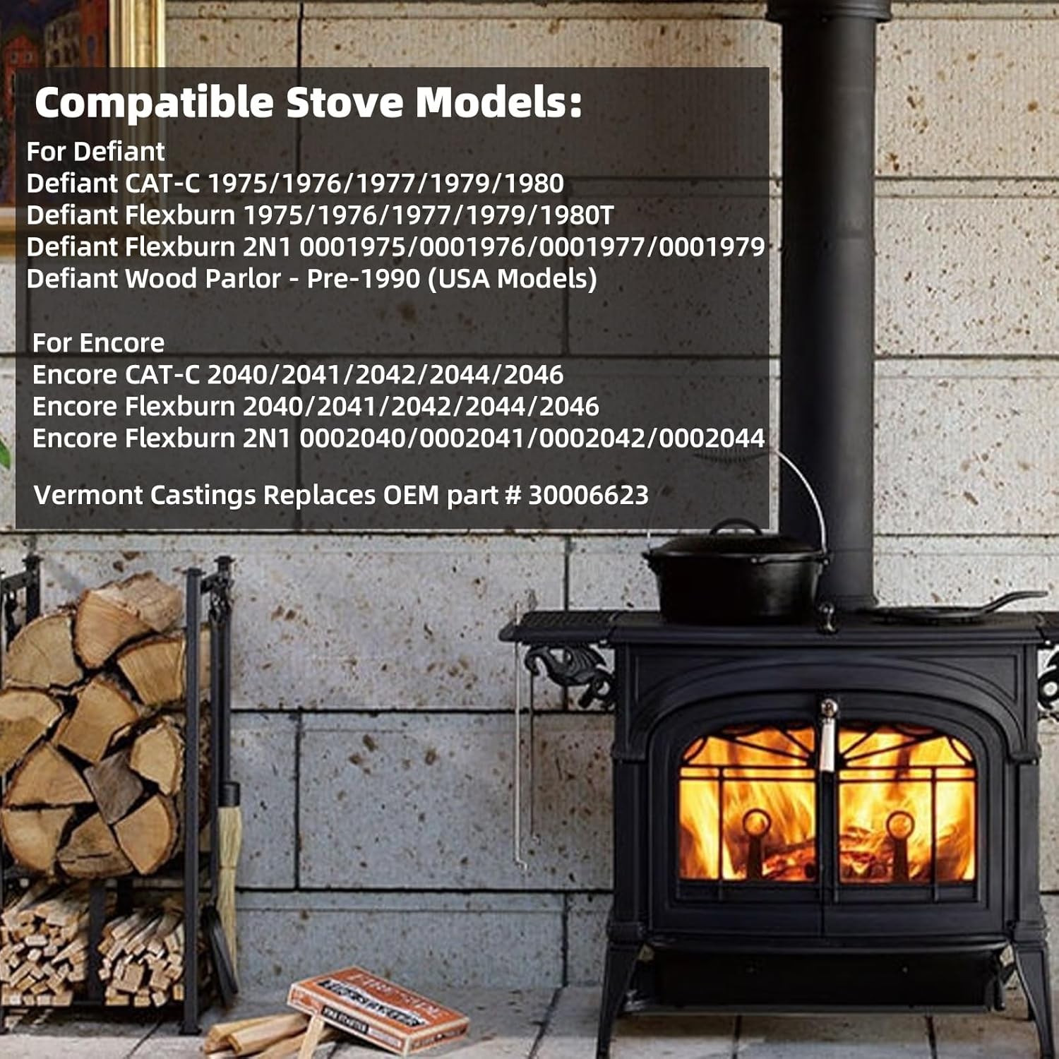 Hearth Wood Stove Catalytic Combustor Replacement for Vermont Castings Yellow