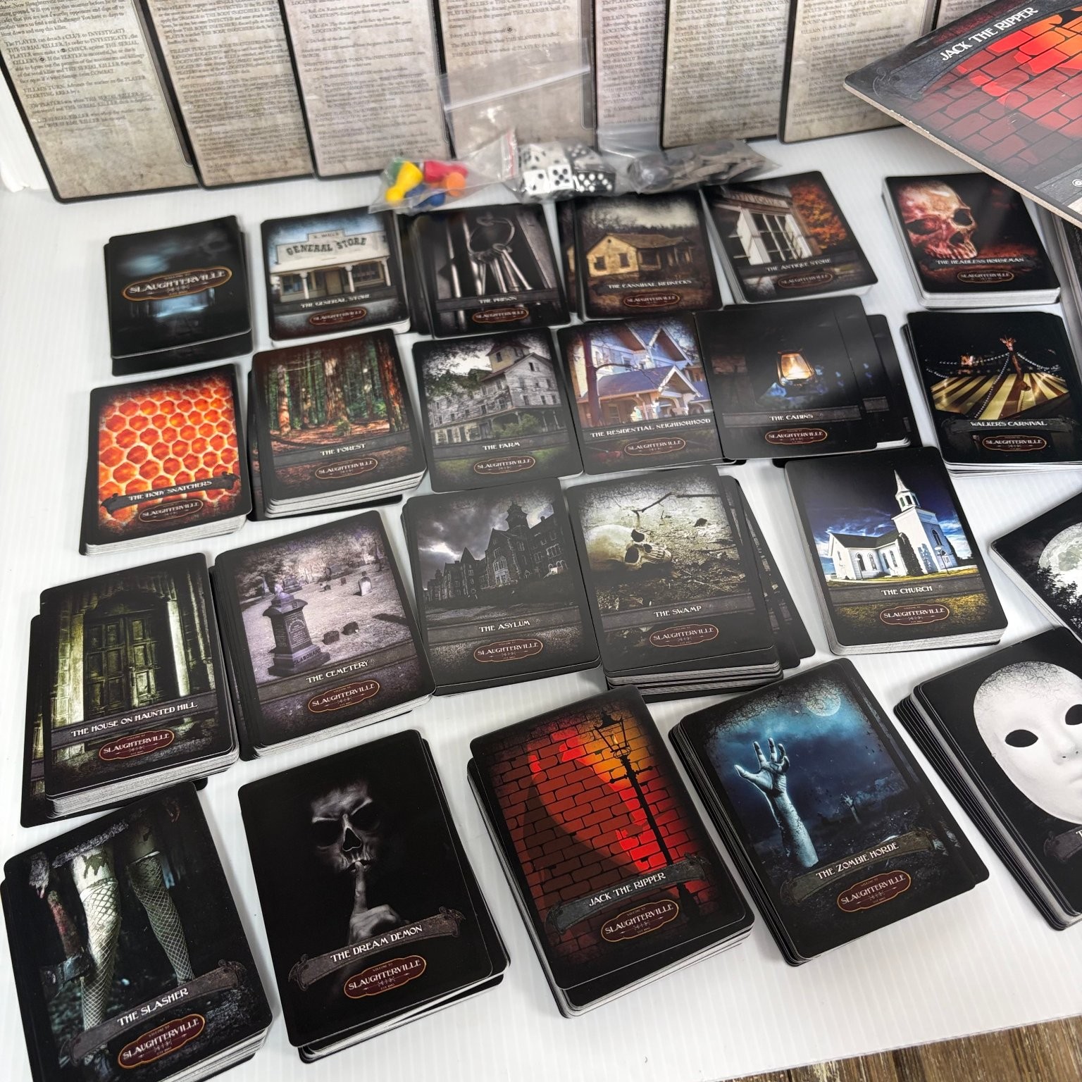 Welcome to Slaughterville Kickstarter Complete All Expansions Horror Board Game