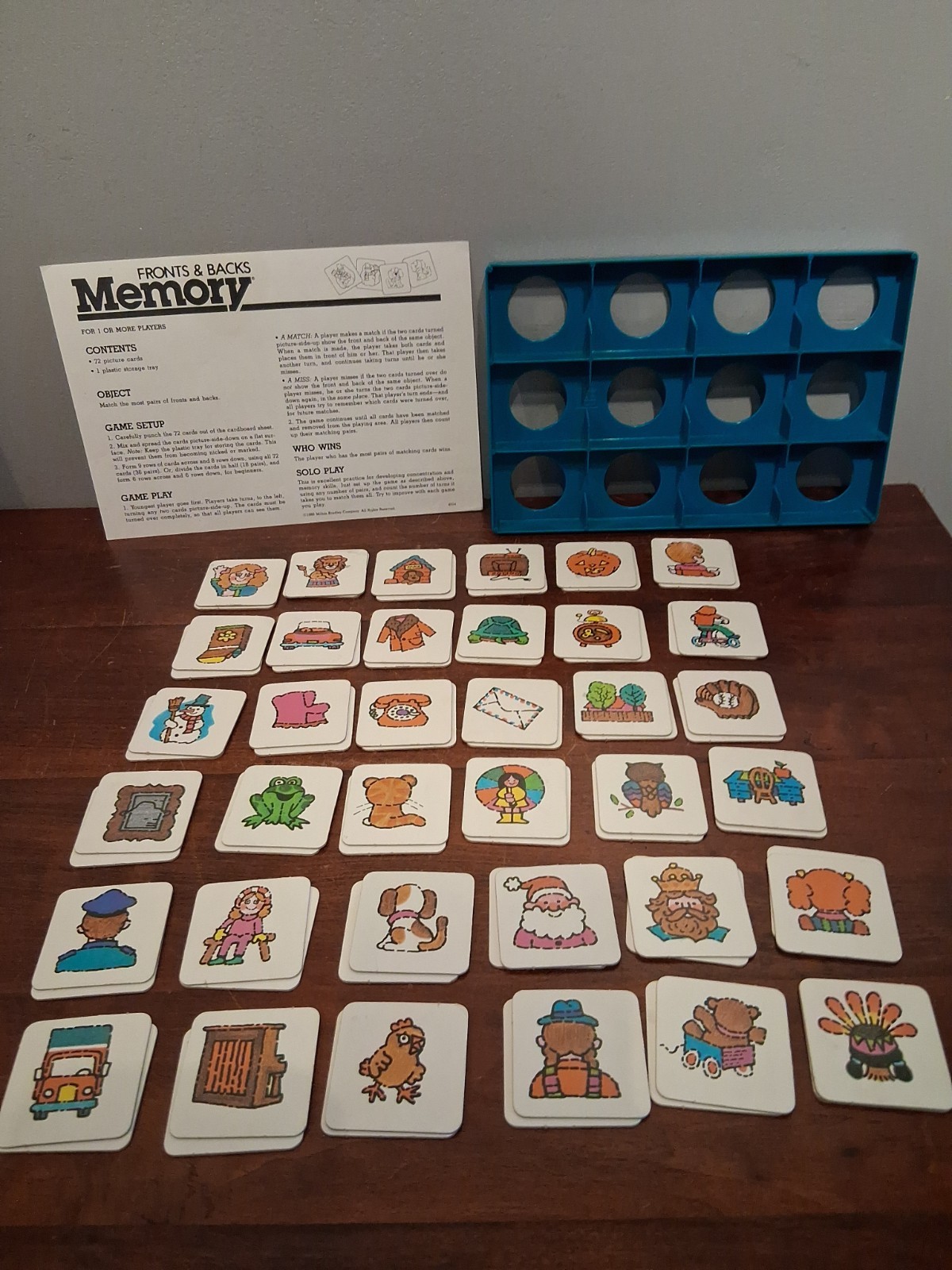 Lot of 2 Vtg 1980’s Milton Bradley THE ORIGINAL MEMORY Game & FRONTS AND BACKS