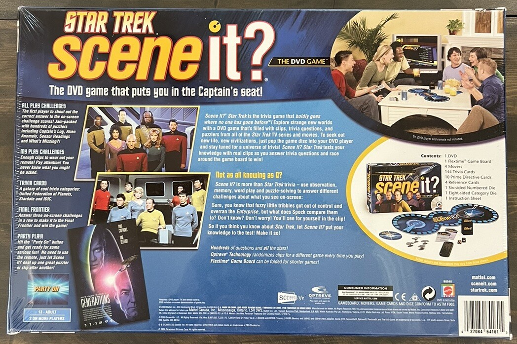 Star Trek Scene It? Trivia DVD Game 2009 SEALED Box Brand New Fun TV Board Game