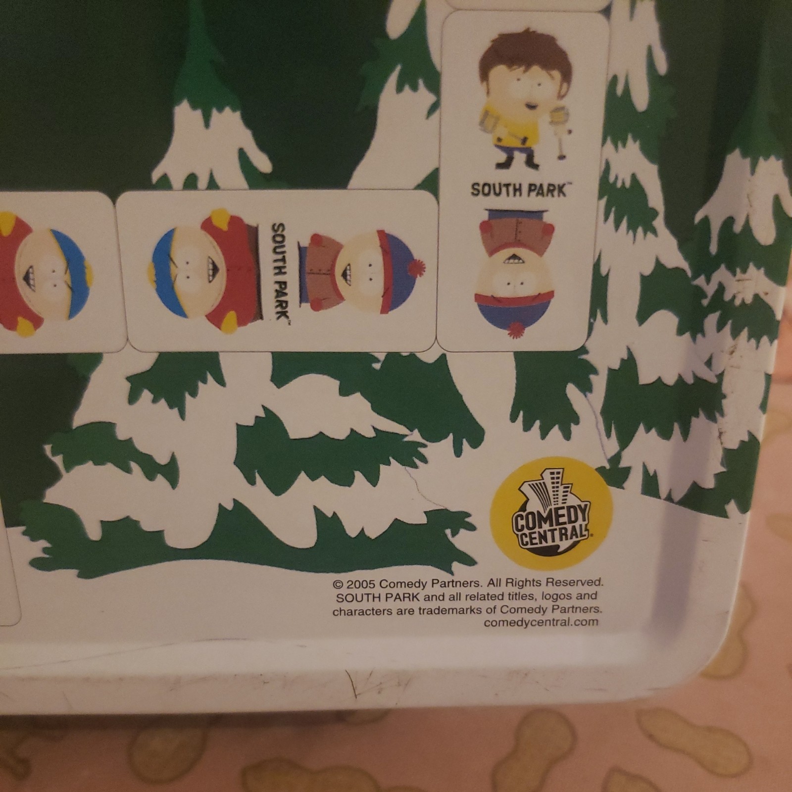 South Park Comedy Central Domino Game 28 Super-Sized Dominoes With Lunch Box Toy