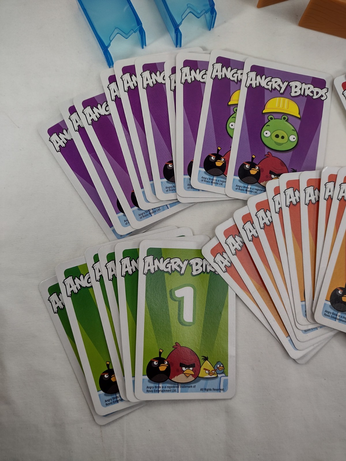 Angry Birds Mega Fling & Knock On Wood Game Pieces Parts Blocks Pig Bird Cards