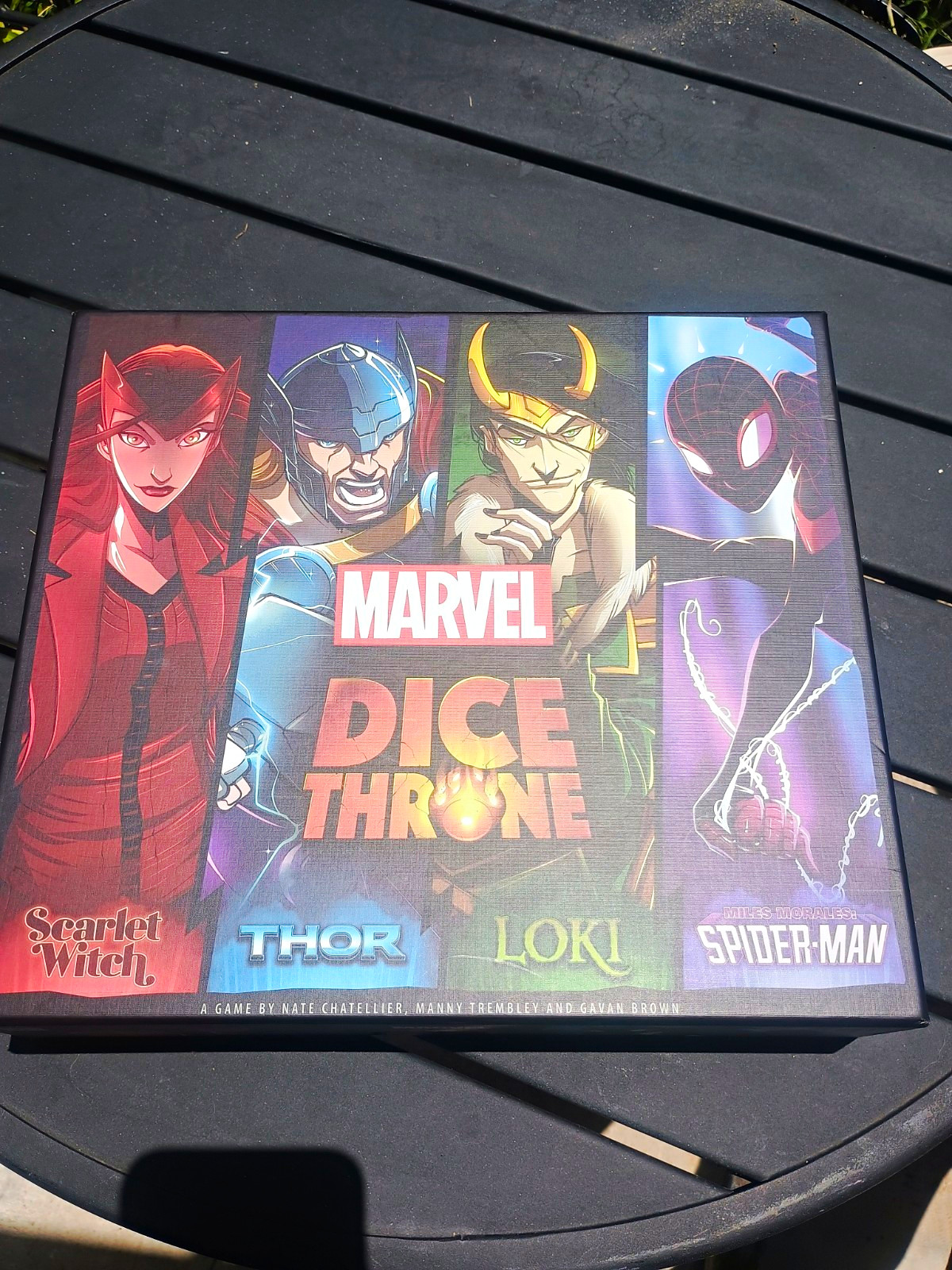 Marvel Dice Throne Complete Dice Game Set: Scarlet Witch Thor Loki Spider-Man