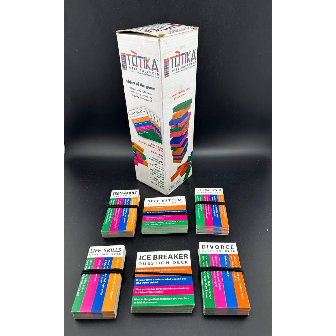 Totika Well-Balanced Game Wood Stacking 6 Question Decks Self Esteem – G02 (10)
