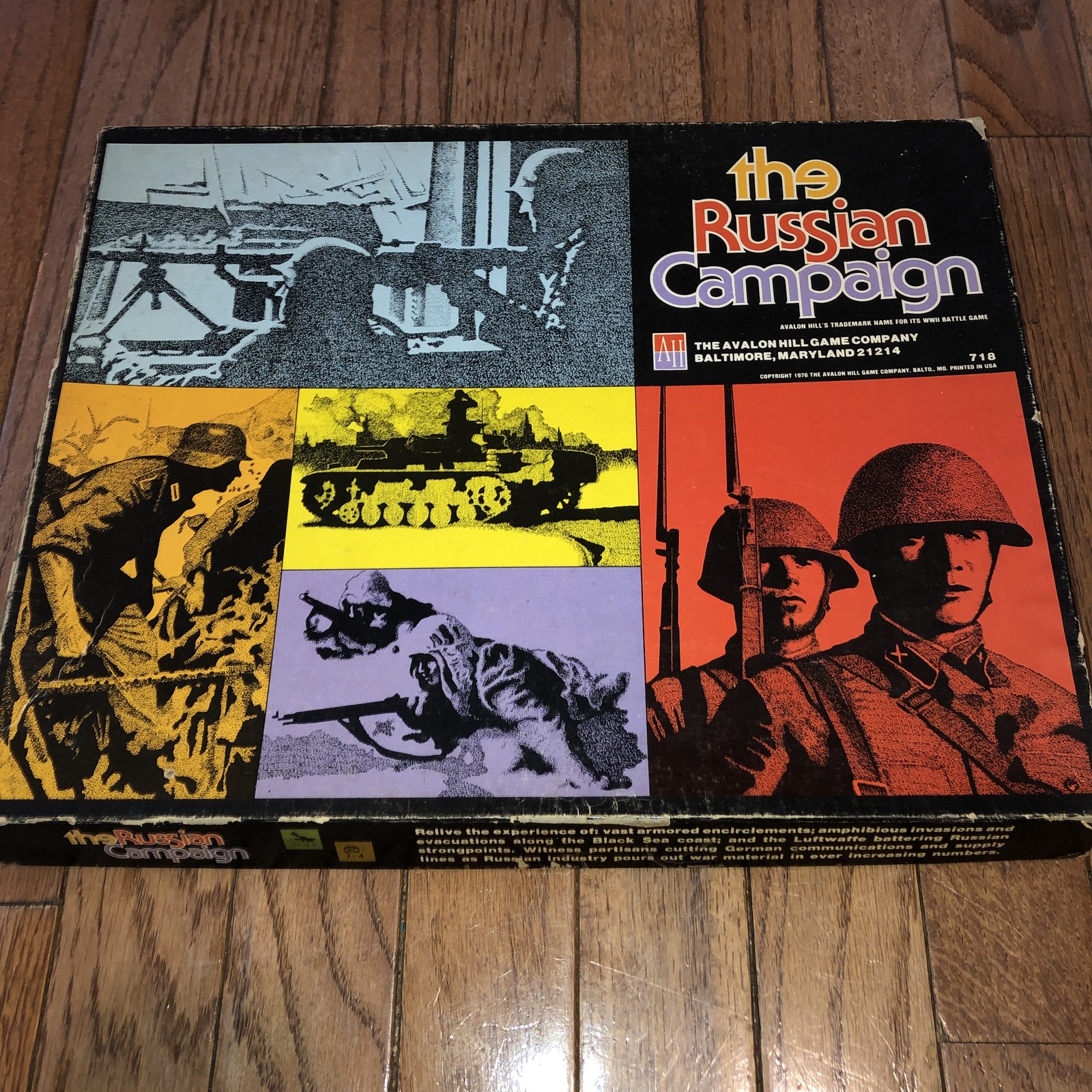 Avalon Hill The Russian Campaign Board Game 1976 Third Edition Wargame 716
