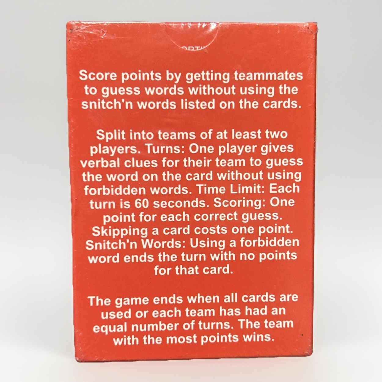 Card Plug Don’t Snitch Urban Word Challenge Game – Family Party – New Sealed