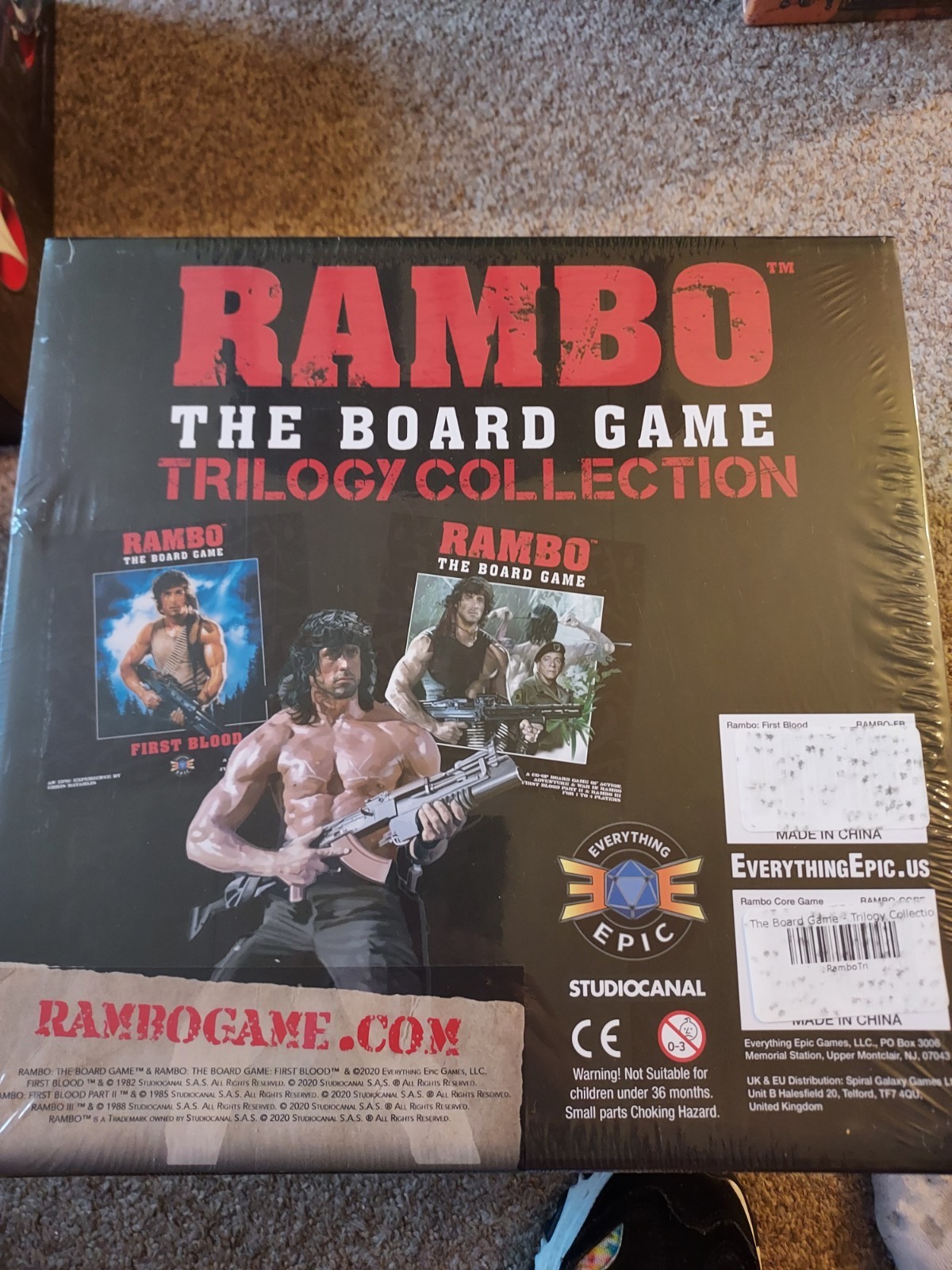 Everything Epic Rambo: The Board Game Trilogy Collection 1 Player 14+