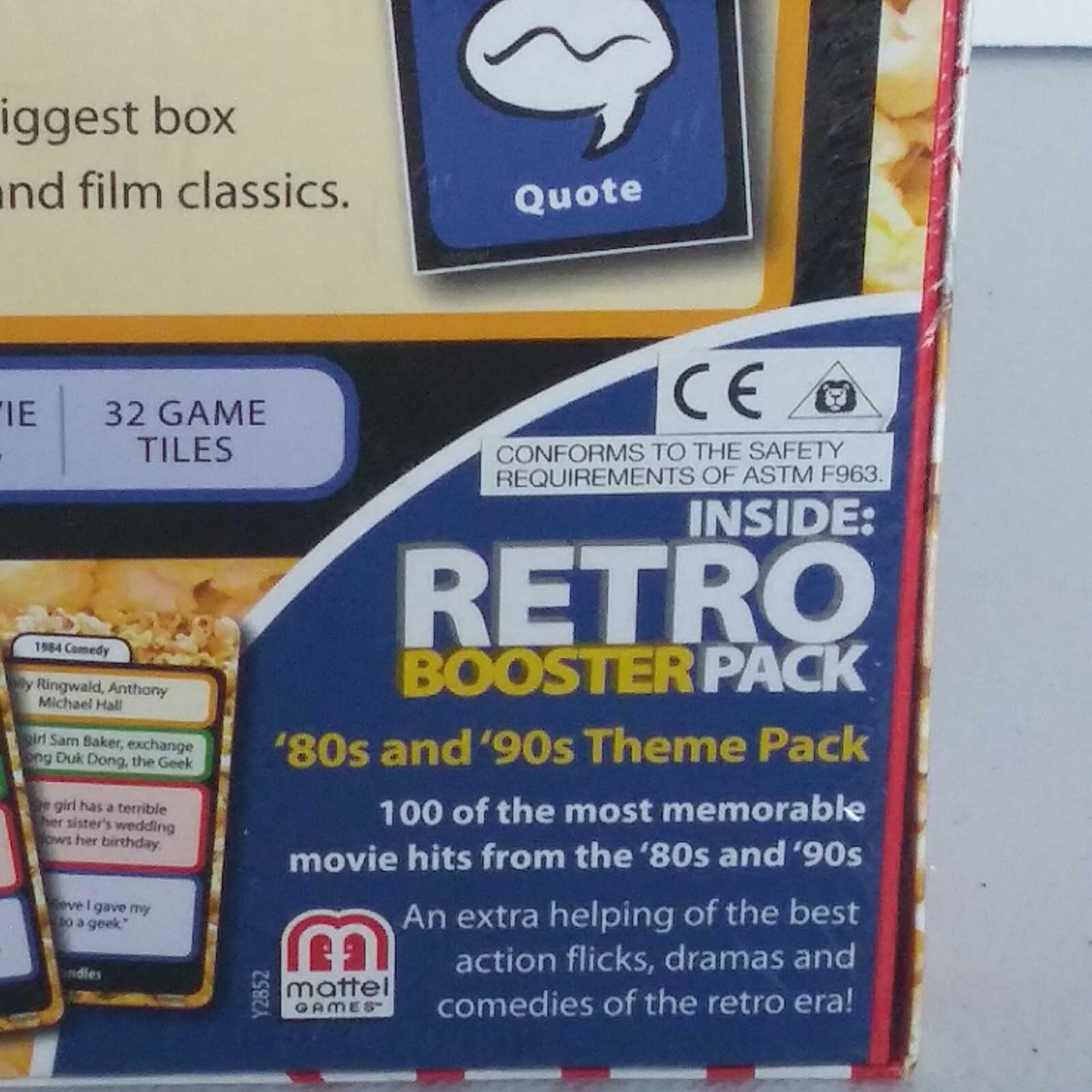 2012 Pass the Popcorn Game by Mattel Fast Paced Movie Fun New In Sealed Box