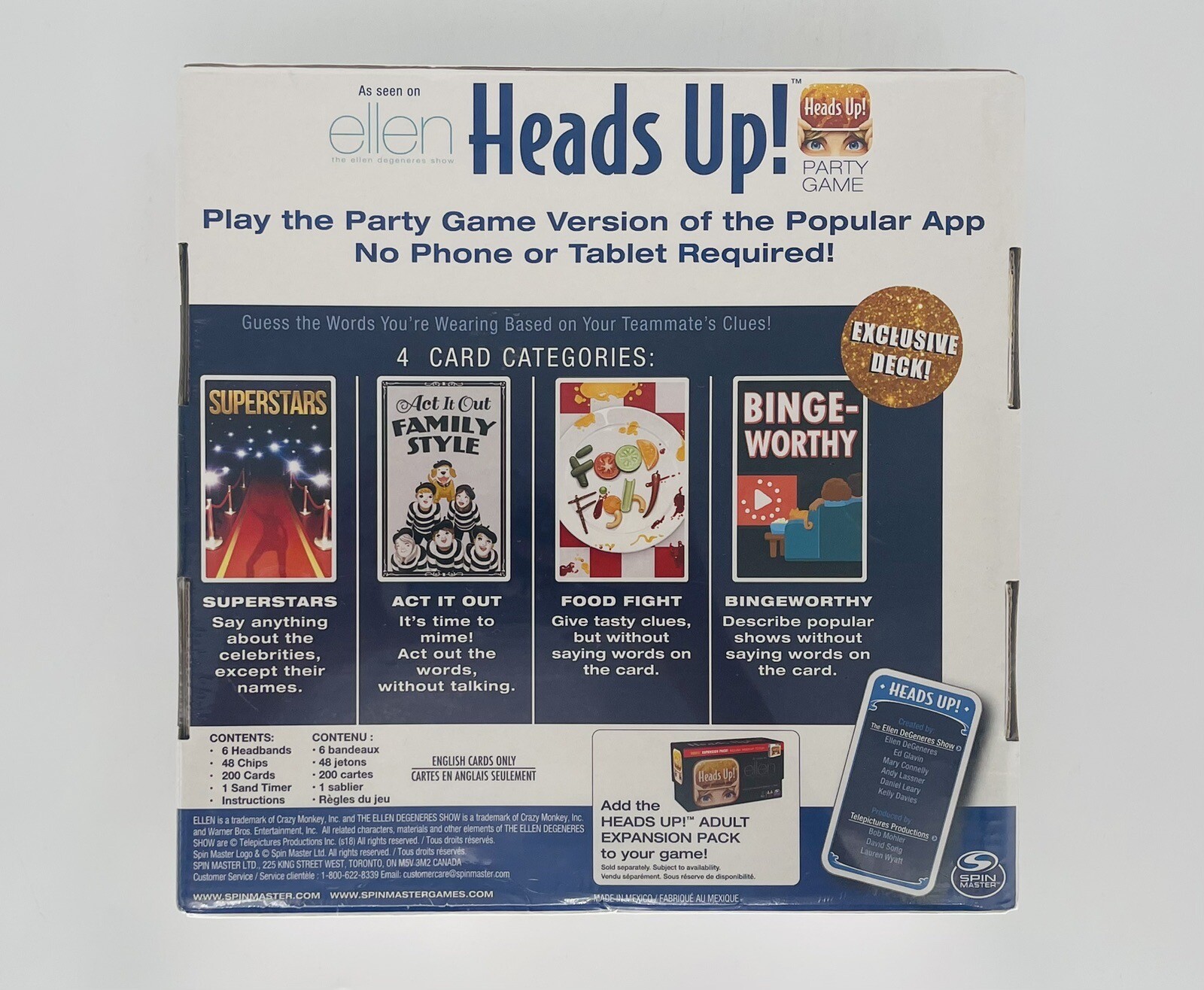 Heads Up! Party Game As Seen On Ellen – 3rd Edition – New – Sealed