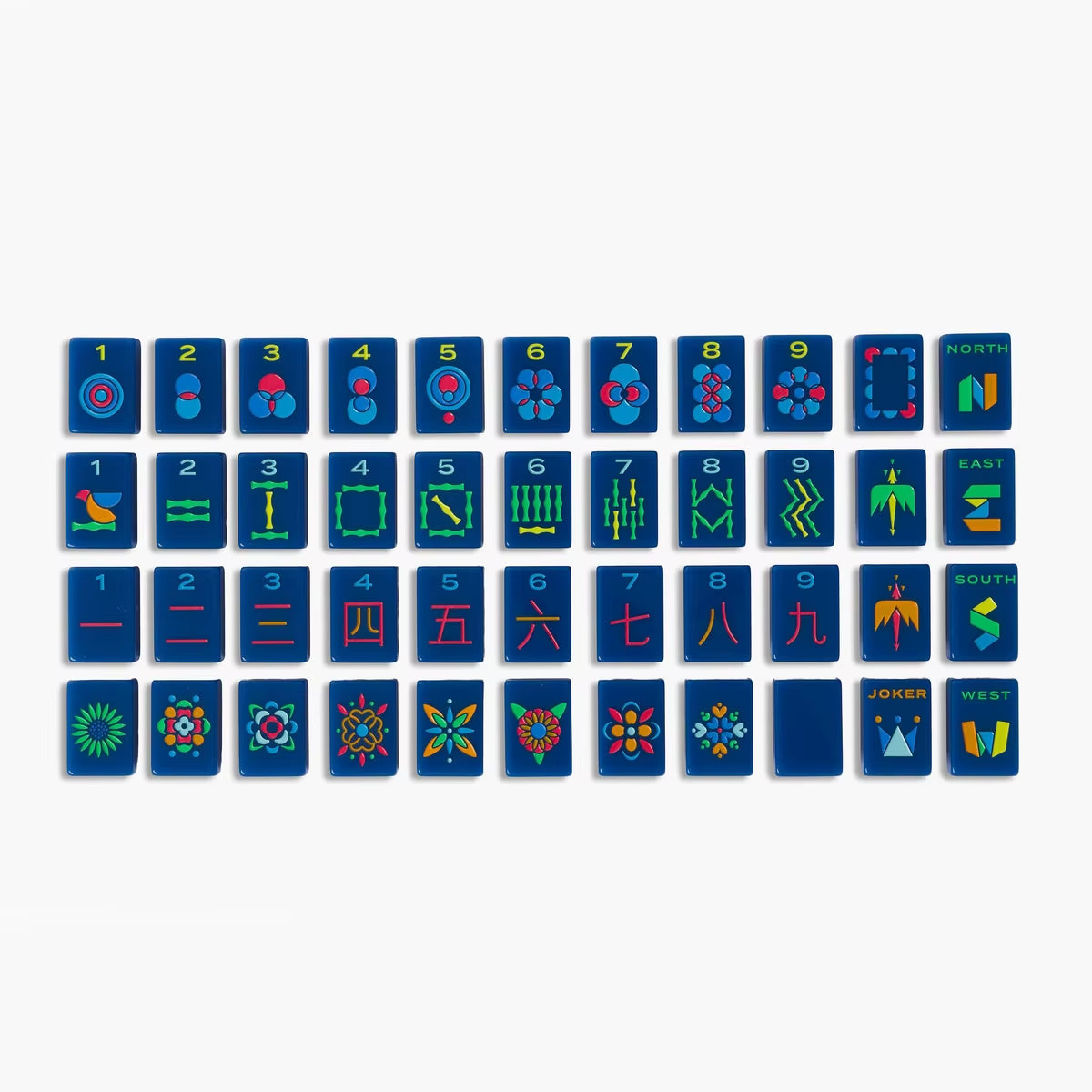 Premium American Mahjong Set 160pcs – Deep Blue