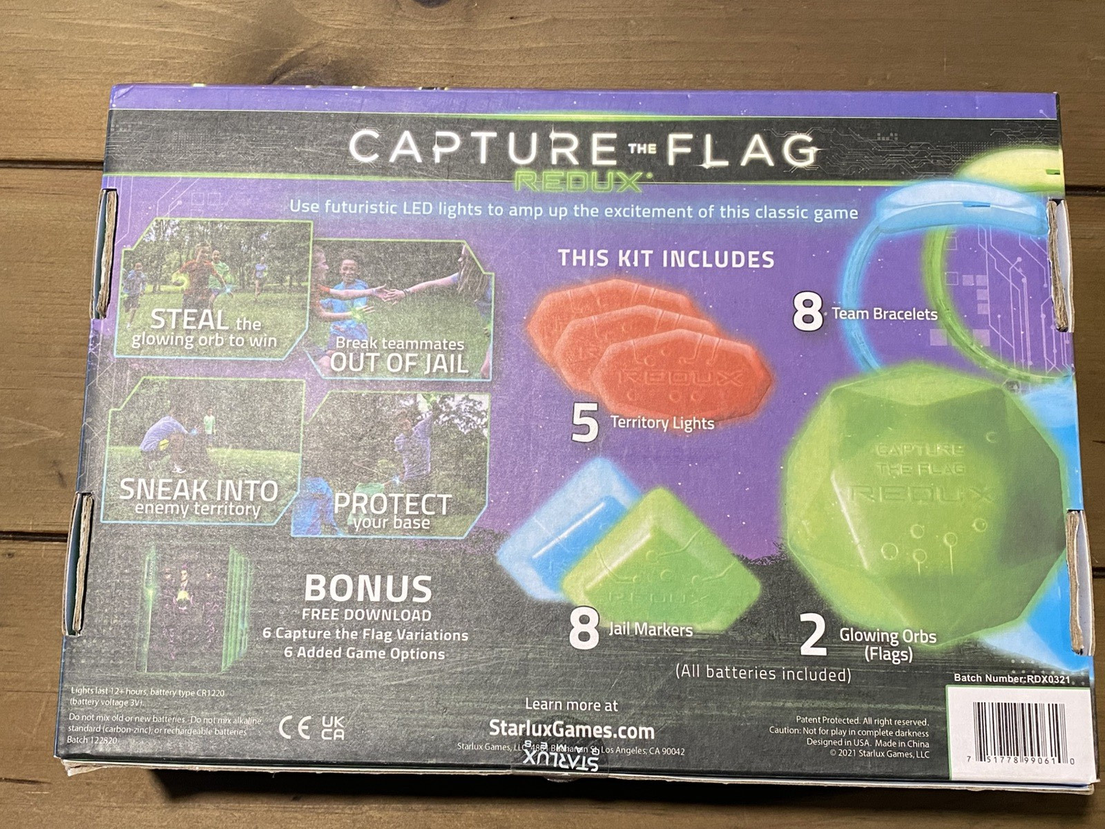 Capture The Flag Game Redux Glow in The Dark Outdoor Game Starlux Games Open Box